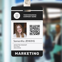 Foto QR CODE logo collectieve werknemer-ID Badge