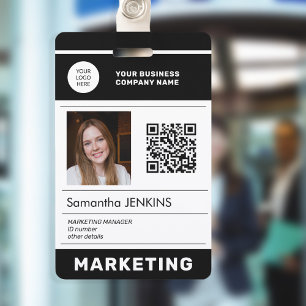 Foto QR CODE logo collectieve werknemer-ID Badge