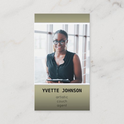 Foto Qr Code Logo Professional Consulting Green Visitekaartje (Voorkant)