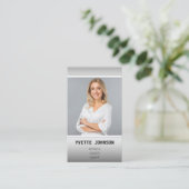 Foto Qr Code Logo Professional Consulting Ombre Visitekaartje (Staand voorkant)