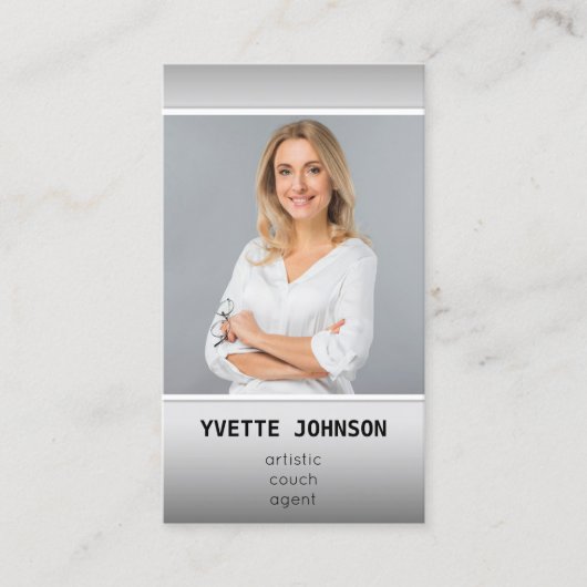 Foto Qr Code Logo Professional Consulting Ombre Visitekaartje (Voorkant)