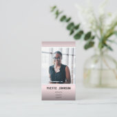 Foto Qr Code Logo Professional Consulting Roze Visitekaartje (Staand voorkant)