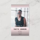 Foto Qr Code Logo Professional Consulting Roze Visitekaartje (Voorkant)