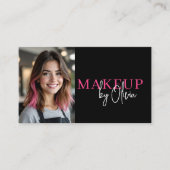 Foto QR Code Make-up Artist Hot Pink Visitekaartje (Voorkant)