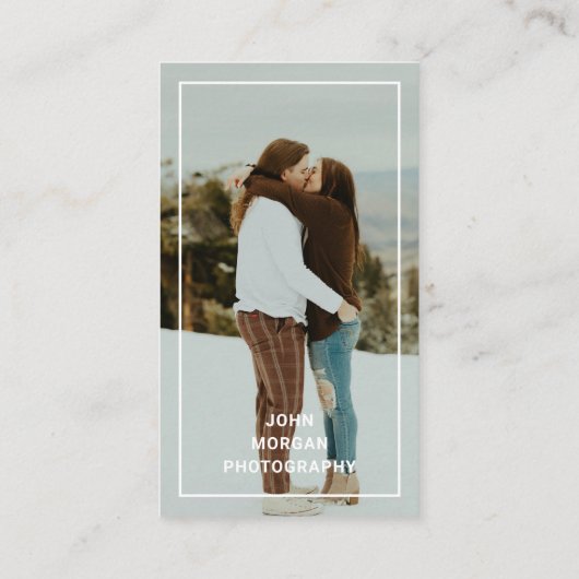 Foto QR Code Modern Logo Zwart Visitekaartje (Achterkant)