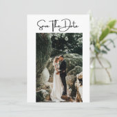 Foto QR Code Modern Wedding Save the Date Kaart (Staand voorkant)