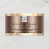 Foto QR Code Personal Chef Cooking Gold Knifes Visitekaartje (Achterkant)