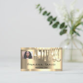 Foto QR Code Personal Chef Cooking Golden Knife Visitekaartje (Staand voorkant)