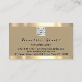 Foto QR Code Personal Chef Cooking Lounge Mustard Visitekaartje (Achterkant)