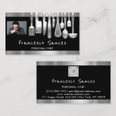 Foto QR Code Personal Chef Cooking Restaurants Visitekaartje (Voorkant / Achterkant)