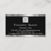 Foto QR Code Personal Chef Cooking Restaurants Visitekaartje (Achterkant)