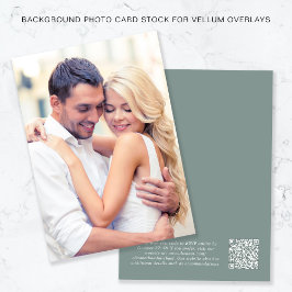 Foto QR Code Sage Achtergrond voor Vellum Overlay Kaart