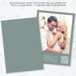 Foto QR Code Sage Achtergrond voor Vellum Overlay Kaart