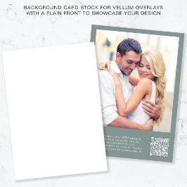 Foto QR Code Sage Achtergrond voor Vellum Overlay Kaart