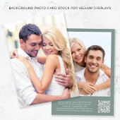 Foto QR Code Sage Groene Achtergrond Vellum Overla Kaart