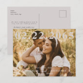 Foto QR-code Save the Date Huwelijk Briefkaart (Voorkant / Achterkant)