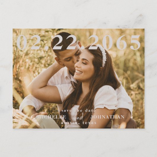 Foto QR-code Save the Date Huwelijk Briefkaart (Voorkant)