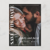 Foto QR Code Save the Date Modern Minimalist Briefkaart (Voorkant)