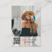 Foto QR Code Script Aangepaste sociale media picto Visitekaartje (Voorkant)