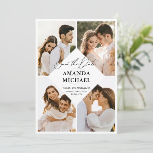 Foto QR-code Sla de uitnodiging voor de datum op (Staand voorkant)