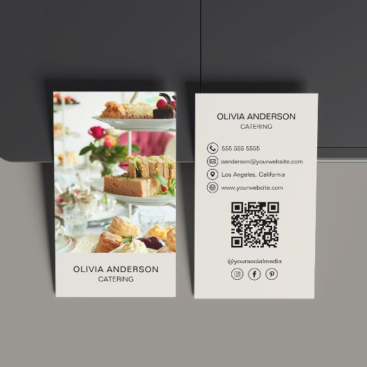Foto QR Code Social Media Catering Visitekaartje