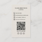 Foto QR Code Social Media Catering Visitekaartje (Achterkant)