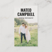 Foto QR Code Social Media Zwart Visitekaartje (Achterkant)