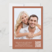 Foto QR Code Terracotta Achtergrond Vellum Overlay Kaart (Achterkant)