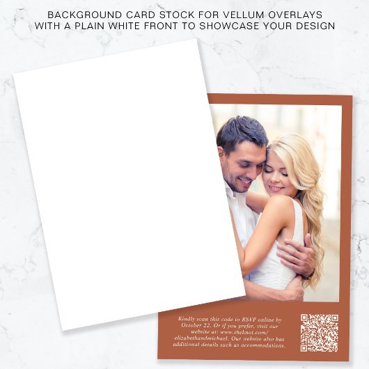 Foto QR Code Terracotta Achtergrond Vellum Overlay Kaart