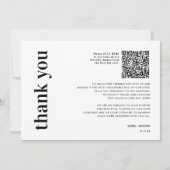Foto QR-code Trouwkaart Dankjewelkaart Vet  Bedankkaart (Voorkant)
