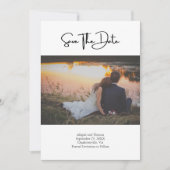 Foto QR-code Trouwwebsite Modern Trendy Save The Date (Voorkant)