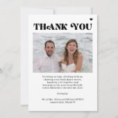 Foto QR code typografie bruiloft bedankkaart Kaart (Voorkant)