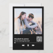 Foto QR Code Unieke bruiloft uitnodiging (Voorkant)