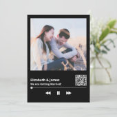 Foto QR Code Unieke bruiloft uitnodiging (Staand voorkant)