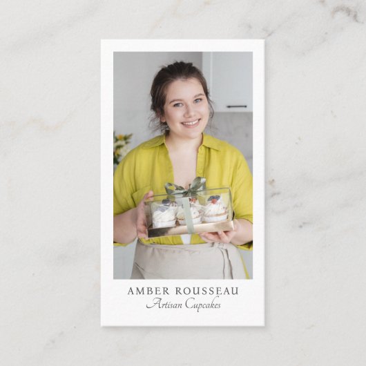 Foto QR-code van cupcake maker Visitekaartje (Voorkant)