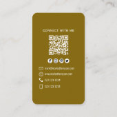 Foto QR-code Verbind met Mij Mosterd Modern Visitekaartje (Achterkant)