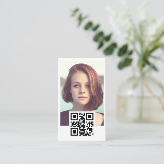 Foto qr-code visitekaartje (Staand voorkant)