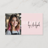 Foto QR Code Vlechten Haarstylist Typografie Visitekaartje (Voorkant)