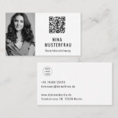 Foto QR Code Vorlagen Visitenkarte Visitekaartje (Voorkant / Achterkant)
