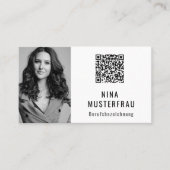 Foto QR Code Vorlagen Visitenkarte Visitekaartje (Voorkant)