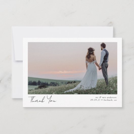 Foto QR Code Weddenschap Bedankt Kaart (Voorkant)