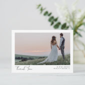 Foto QR Code Weddenschap Bedankt Kaart (Staand voorkant)