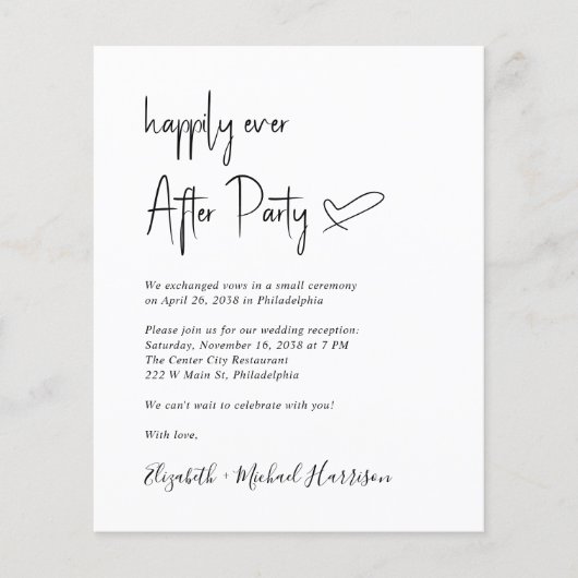 Foto QR Code Weddenschappen Reception Invitation (Voorkant)