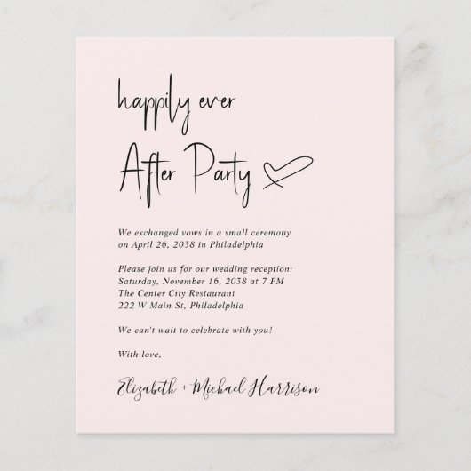 Foto QR Code Weddenschappen Reception Invitation (Voorkant)