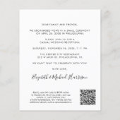 Foto QR Code Weddenschappen Reception Invitation (Achterkant)