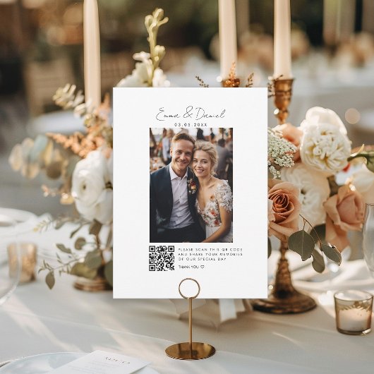 Foto QR Code Wedding Galery Kaart