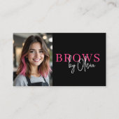 Foto QR Code Wenkbrauwen Wenkbrauwen Artiest Hot P Visitekaartje (Voorkant)