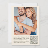 Foto QR Code Whimsical Wildflower Meadow Bruiloft Kaart (Achterkant)