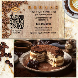 Foto QR-code WiFi Coffee Shop Klantenkaart Klantenkaartje