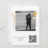 Foto QR Code Wildflower Wedding Kaart (Achterkant)